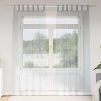 Firany Voile 2 pcs Ciemnoszary 245 x 140 cm Poliester