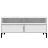 vidaXL Szafka pod TV, biała, 100x34,5x44,5 cm, materiał drewnopochodny wariant 4