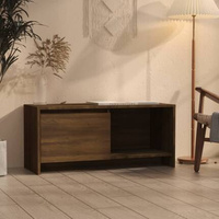 vidaXL Szafka pod TV, brązowy dąb 90x35x40 cm, materiał drewnopochodny