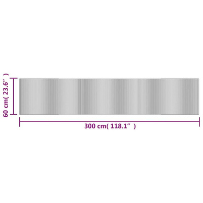vidaXL Dywan prostokątny, naturalny, 60x300 cm, bambusowy