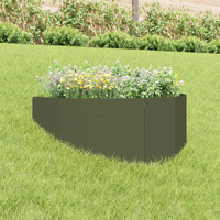 Krawężnik do trawnika 100 x 45 cm Stal Oliwkowy zielony