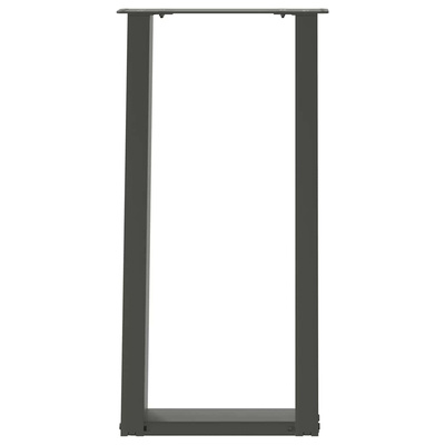 Nogi do stołu konsolowego w kształcie litery U 2 szt. Antracyt 28x(72-73) cm Stal