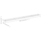 vidaXL Podwyższona donica gabionowa, galwanizowana stal, 360x30x10 cm