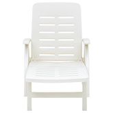 Składany leżak, plastikowy, biały