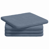 Poduszki na siedziska 4 pcs Niebieski 40 x 40 x 3 cm