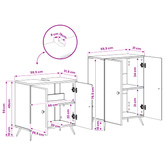 Zestaw Szafek Łazienkowych 2 Częściowy BREDA