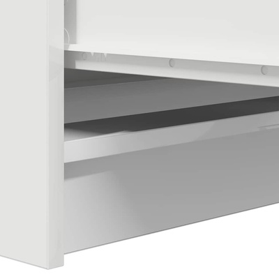 Komoda Biała 100x35x99 cm Drewno klejone