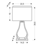 Lampka stołowa nocna beżowa 60W E27 Femo Candellux 41-79992