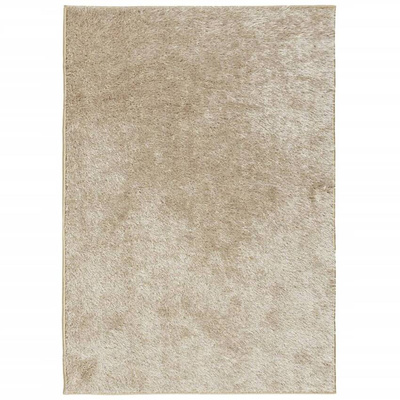 vidaXL Dywan ISTAN z długim runem, połyskujący, beżowy, 160x230 cm
