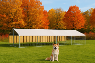Kojec dla psa z zadaszeniem, 600 x 200 x 150 cm