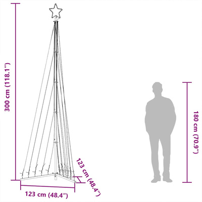Choinka LED 495 LED Zimna biel 300,5 cm