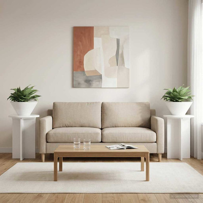 Stojak na rośliny 2 pcs Biały wysoki połysk ?29,5 x 40 cm