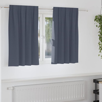 Firany blackout z kółkami 2 pcs Antracyt 140 x 140 cm Poliester