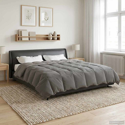 Kołdra na cały rok Jasnoszary 200 x 200 cm Mikrofibra