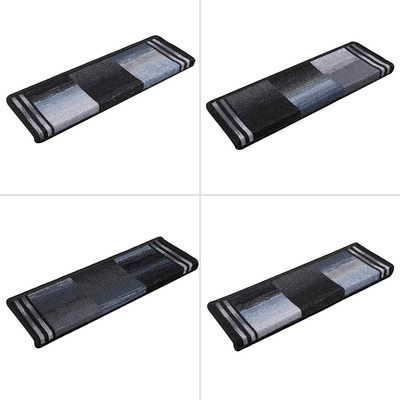 Samoprzylepne nakładki na schody 15 szt. 65x21x4cm czarno-szare
