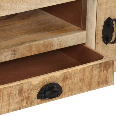 vidaXL Szafka pod TV na kółkach, 110x30x37 cm, surowe drewno mango