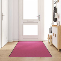 Dywanik wejściowy Różowy i czarny 120 x 400 cm Poliamid i PVC