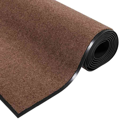 Dywanik wejściowy Brązowy i czarny 60 x 180 cm 100% poliamid