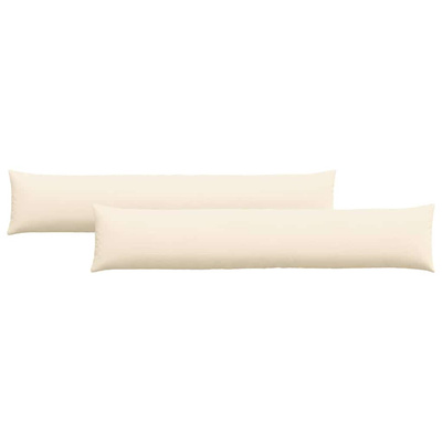 Poduszki na sofę 2 pcs Kremowy 200 x 40 cm Tkanina sztruksowa