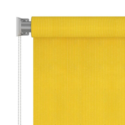 vidaXL Roleta zewnętrzna, 100x140 cm, żółta, HDPE