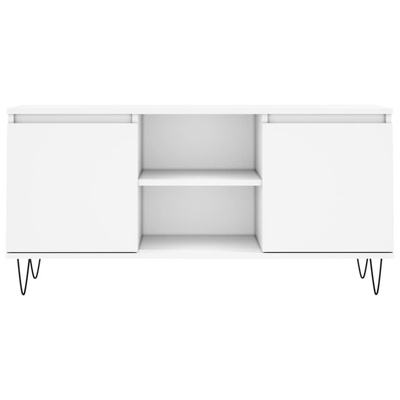 Szafka pod TV, biała, 104x35x50 cm, materiał drewnopochodny vidaXL
