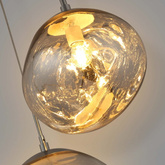 Lampa Wisząca srebrna  Szklana 3x E27 Abruzzo Sfero