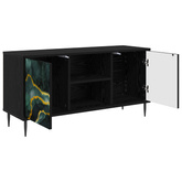 Szafka pod telewizor WIJHE 102 x 33 x 51 cm Czarny dąb