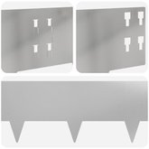 Krawężnik do trawnika 10 szt. 100 x 20 cm Stal srebrny