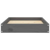 vidaXL Legowisko dla psa, szare, 61,5x49x9 cm, lite drewno sosnowe