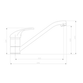 Bateria zlewozmywakowa niska mitris czarna BZ-79-004-A Invena