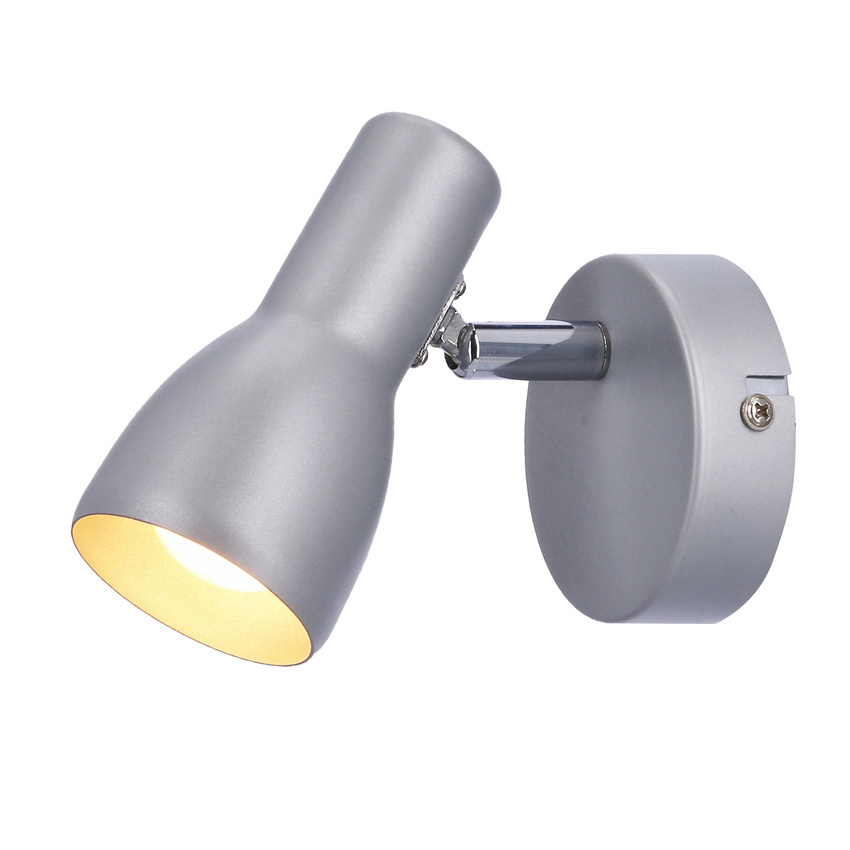 Lampa ścienna Candellux kinkiet Picardo 91-43917 E14 szary srebrny