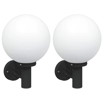 Zewnętrzna lampa ścienna 2 pcs Czarny 28 x 25 x 38 cm