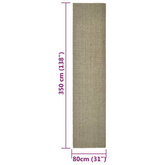 vidaXL Sizalowy dywanik do drapania, kolor taupe, 80x350 cm