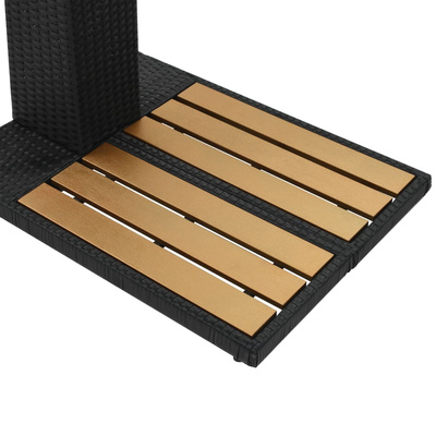 Prysznic ogrodowy, polirattan i WPC