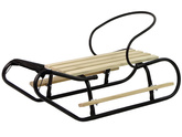 Sanki Metalowe Oparcie Pasek Czarne