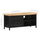 vidaXL Szafka pod TV, 90x30x41 cm, surowe drewno mango