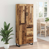 Highboard 2 szt. Stare drewno 69,5 x 34 x 180 cm