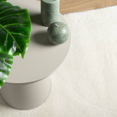 vidaXL Dywan OVIEDO z krótkim włosiem, kremowy, 160x160 cm