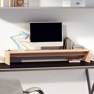 vidaXL Podstawka na monitor, 100x27x15 cm, lite drewno sosnowe