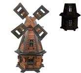 Wiatrak ogrodowy 85 cm z oświetleniem solarnym LED W18_S