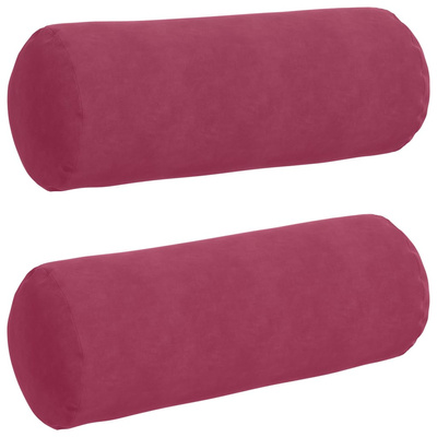 Poduszki Wałkowe 2 pcs Czerwone wino ? 25 x 70 cm