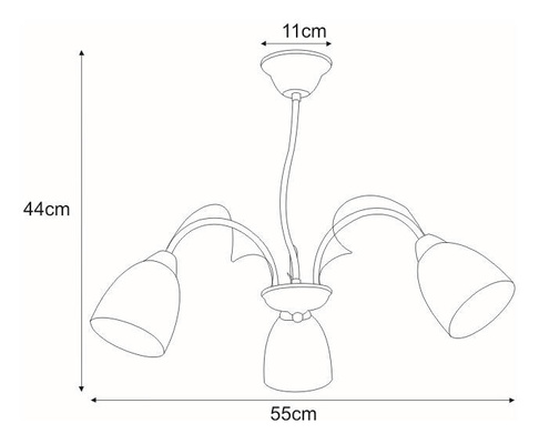 Lampa sufitowa K-JSL-6218/3 CHR z serii ARON