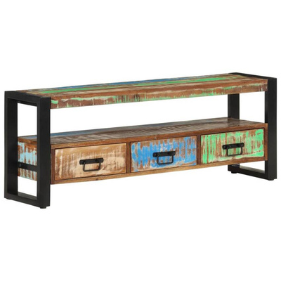 vidaXL Szafka pod TV, 120x30x45 cm, lite drewno z odzysku