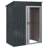 Schowki ogrodowe Antracyt 137 x 81 x 180 cm Metal