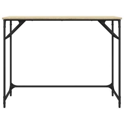 vidaXL Biurko, dąb sonoma, 100x45x76 cm, materiał drewnopochodny, stal