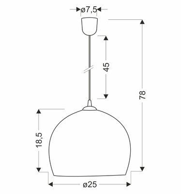 Lampa wisząca PONTE złota 1x40W E27 elegancki szklany klosz maślany nowoczesna oprawa do salonu sypialni kuchni jadalni