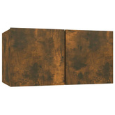 vidaXL Wisząca szafka pod TV, przydymiony dąb, 60x30x30 cm