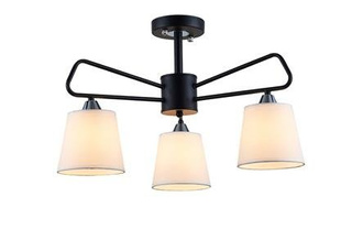 Lampa sufitowa czarno-biała metalowa Morley Ledea 50203091