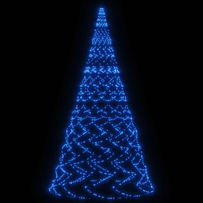 vidaXL Choinka do montażu na maszcie, 3000 niebieskich LED, 800 cm