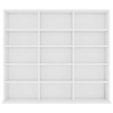 vidaXL Szafka na płyty CD, biała, 102x23x89,5 cm